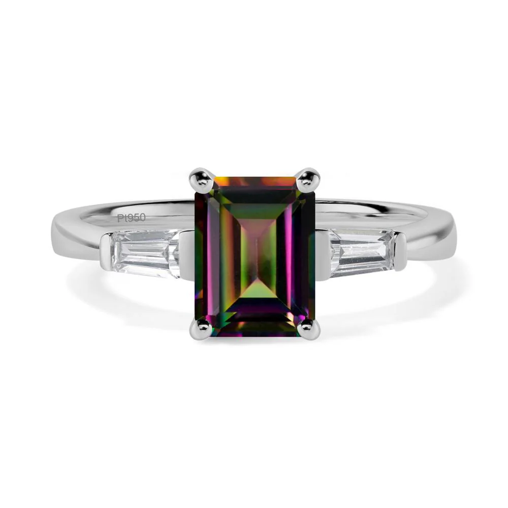 Mystic Topaz Emerald Cut Baguette Ring - Image 9