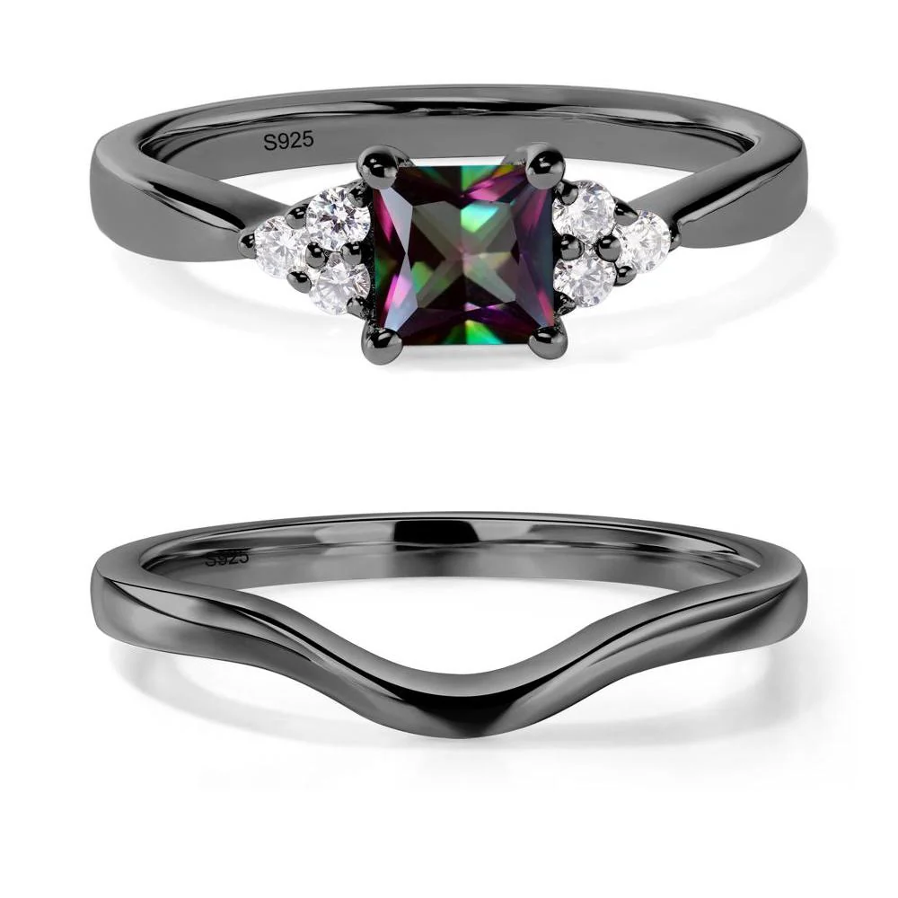 Princess Cut Mystic Topaz Petite Ring - Image 23
