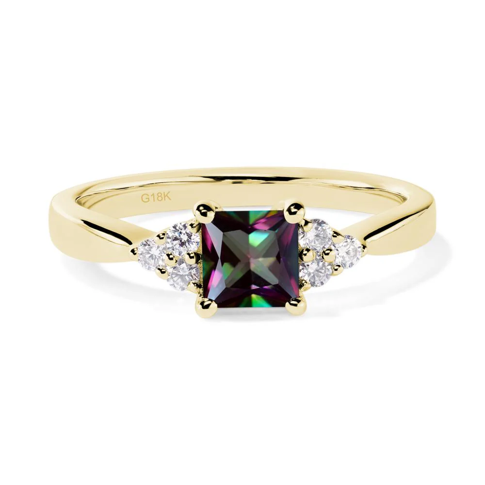 Princess Cut Mystic Topaz Petite Ring - Image 7