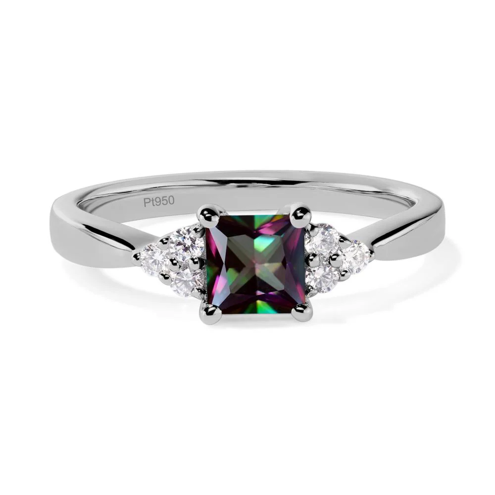 Princess Cut Mystic Topaz Petite Ring - Image 9