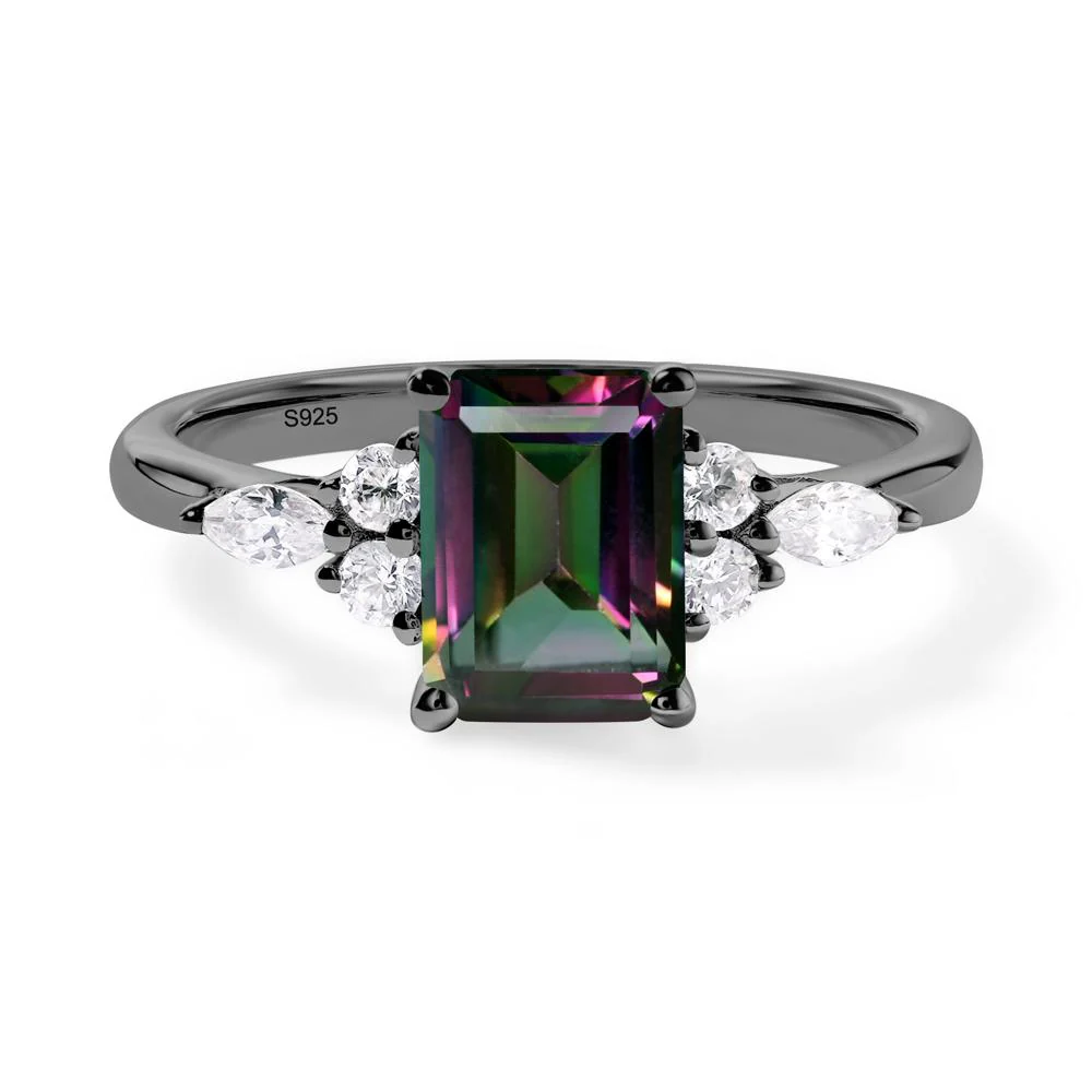 Simple Emerald Cut Mystic Topaz Ring - Image 7