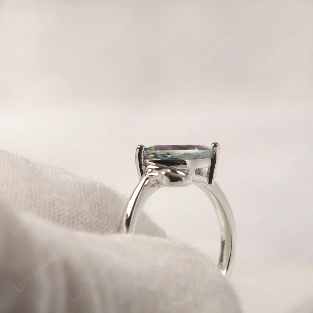 Mystic Topaz Swan Engagement Ring - Image 4