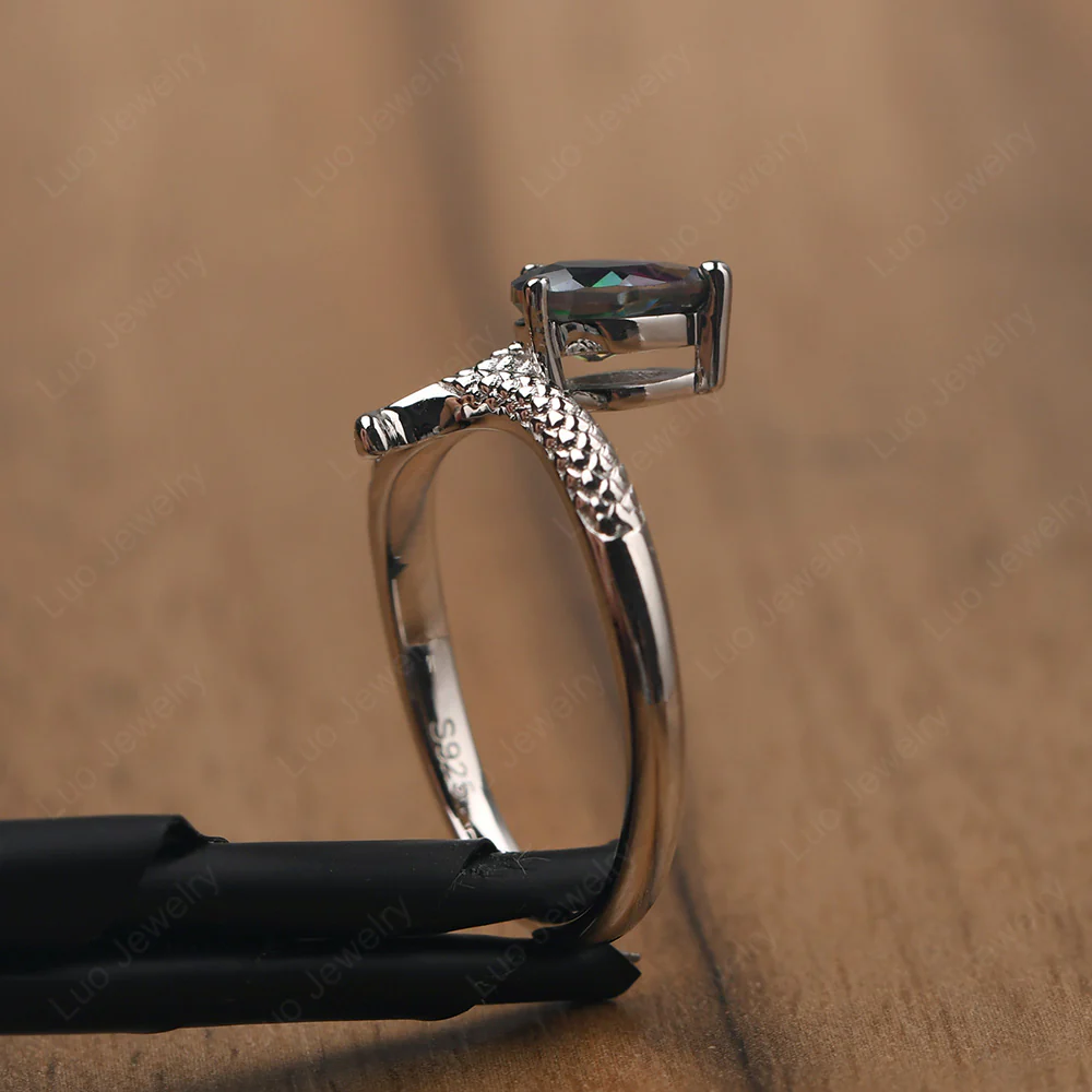 Mystic Topaz Snake Ring - Image 5
