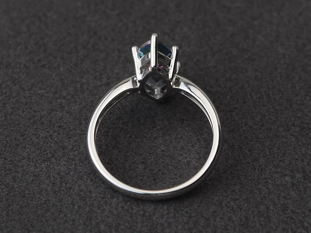 Marquise Cut Six Prong Mystic Topaz Ring - Image 3
