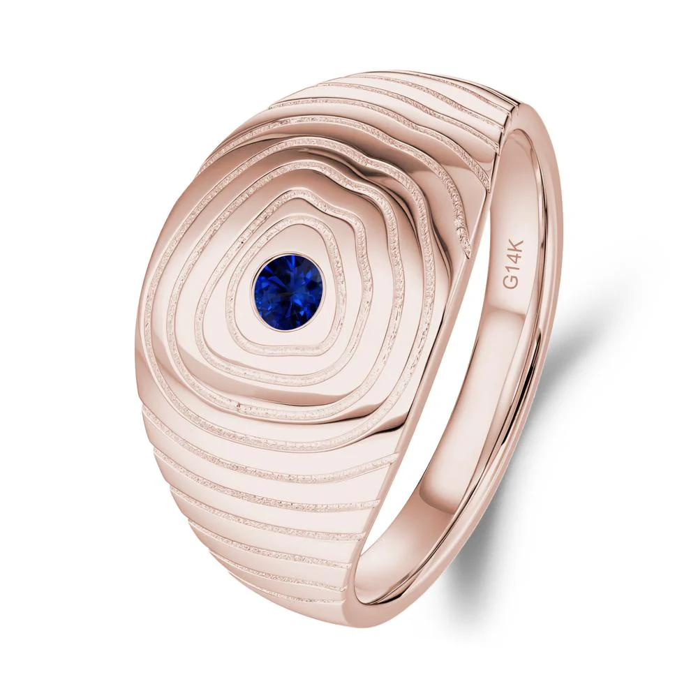 Natural Inspired Sapphire Ring - Image 4
