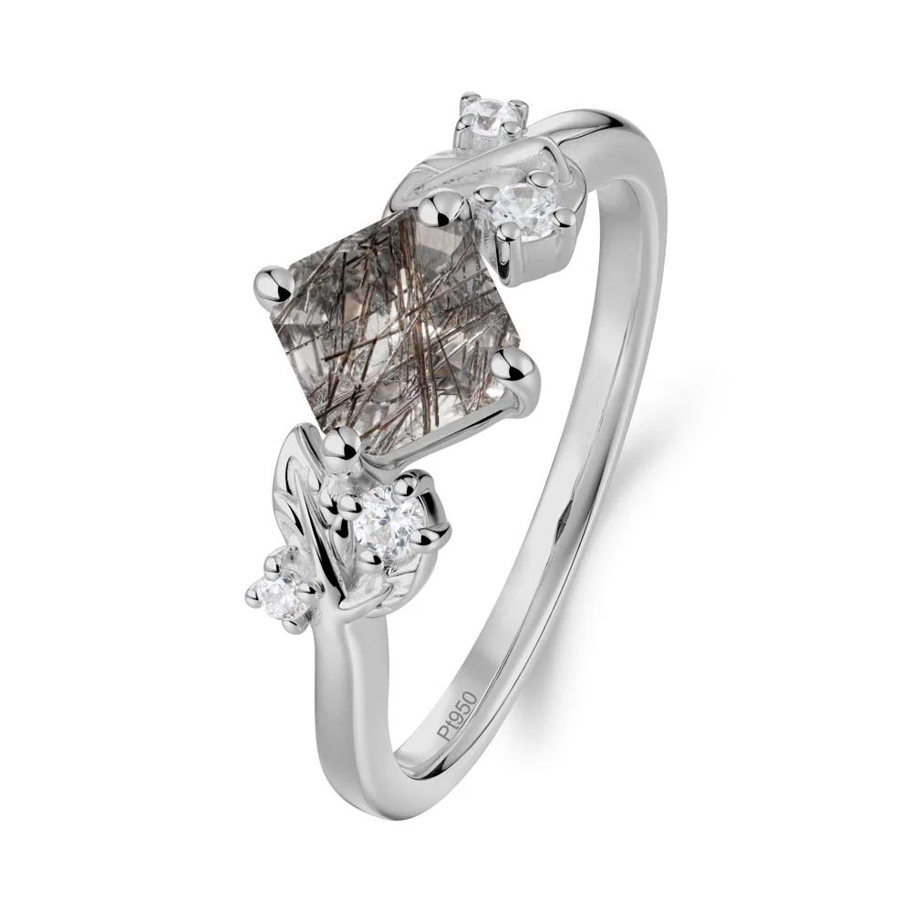 Nature Inspired Black Rutilated Quartz Promise Ring - Image 6