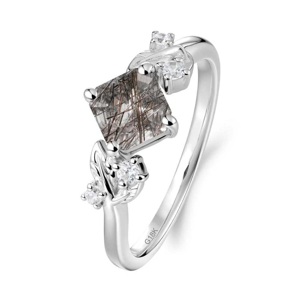 Nature Inspired Black Rutilated Quartz Promise Ring - Image 8
