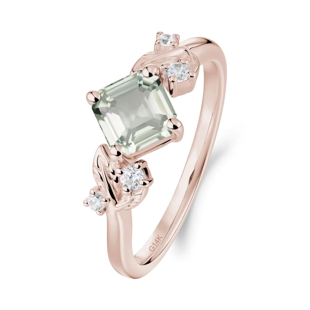 Nature Inspired Green Amethyst Promise Ring - Image 6