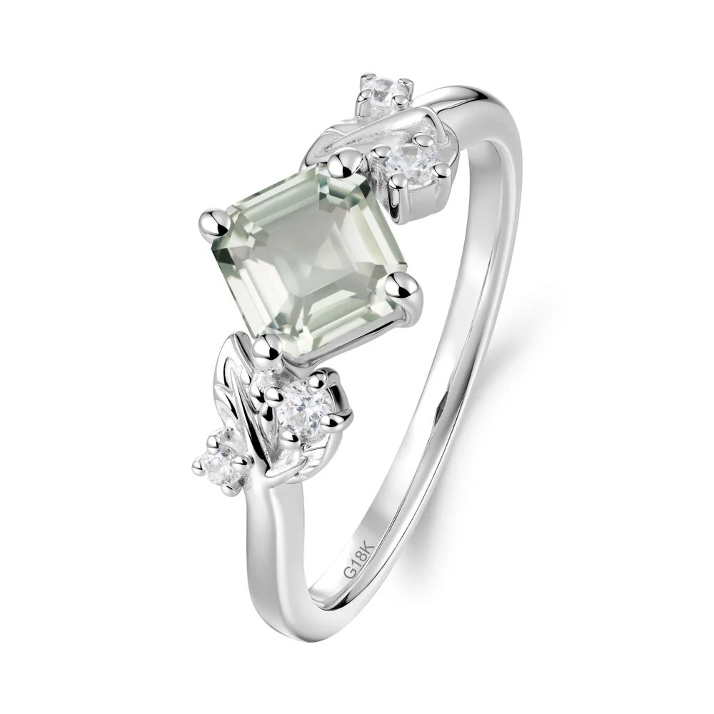 Nature Inspired Green Amethyst Promise Ring - Image 9