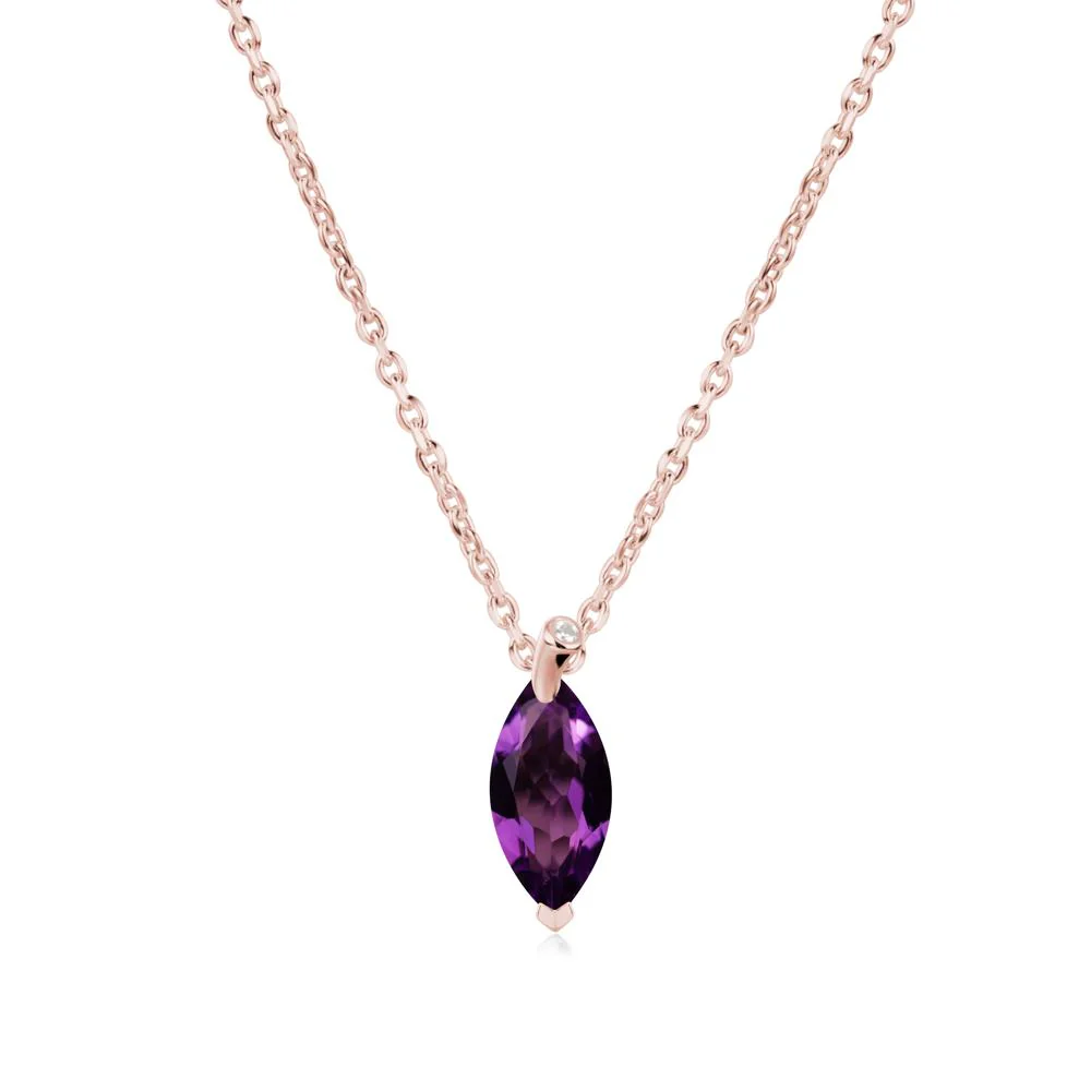 Nature Inspired Leaf Amethyst Necklace - Image 4