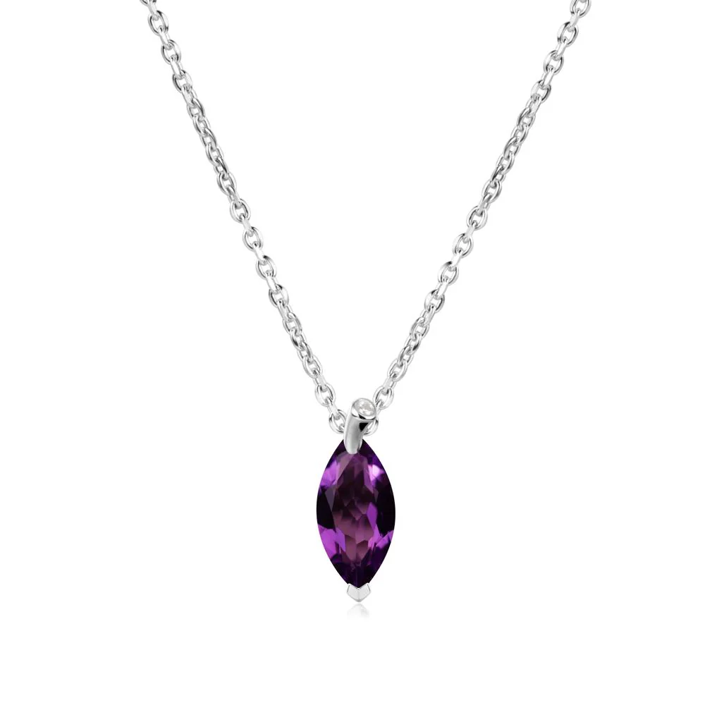 Nature Inspired Leaf Amethyst Necklace - Image 5