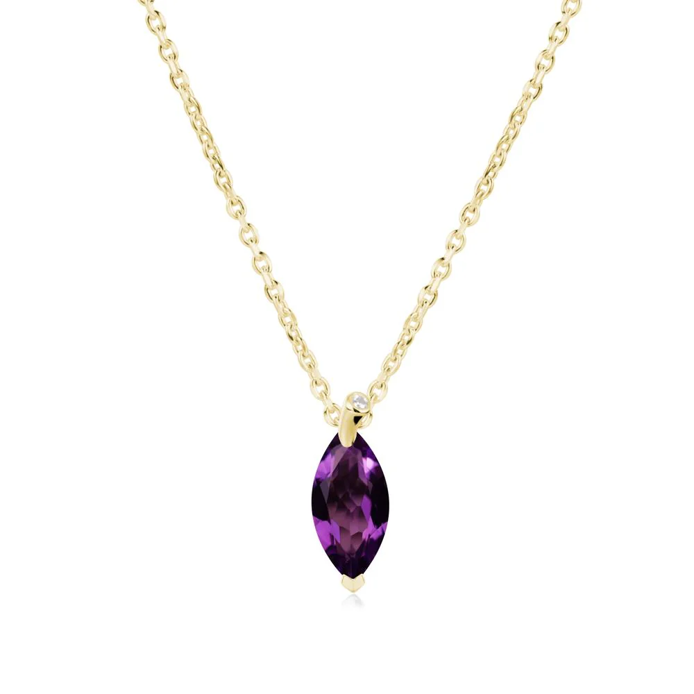 Nature Inspired Leaf Amethyst Necklace - Image 6