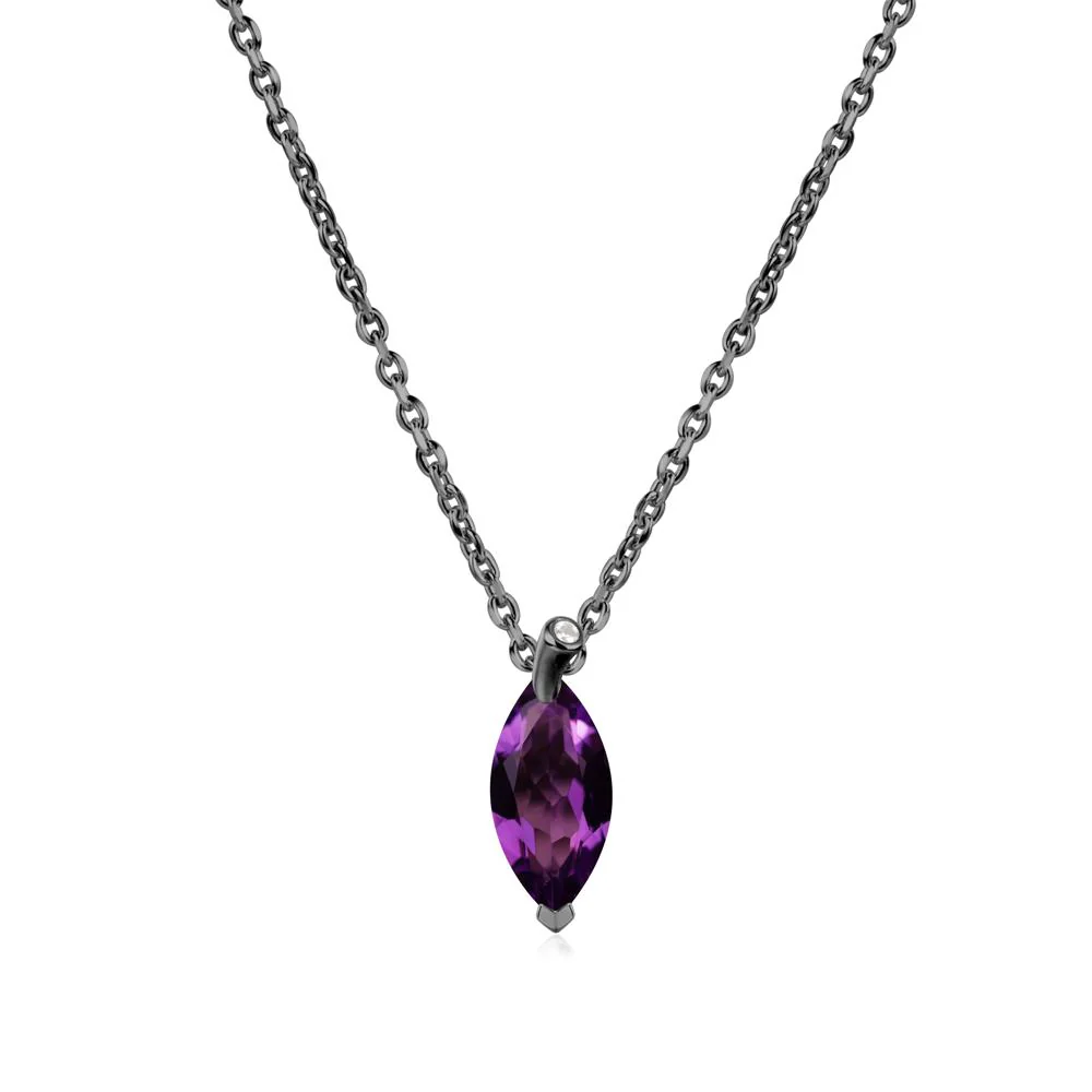 Nature Inspired Leaf Amethyst Necklace - Image 7
