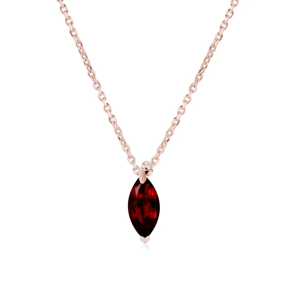 Nature Inspired Leaf Garnet Necklace - Image 5