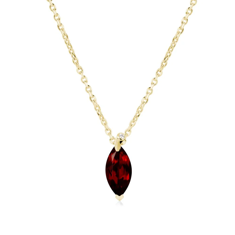 Nature Inspired Leaf Garnet Necklace - Image 7