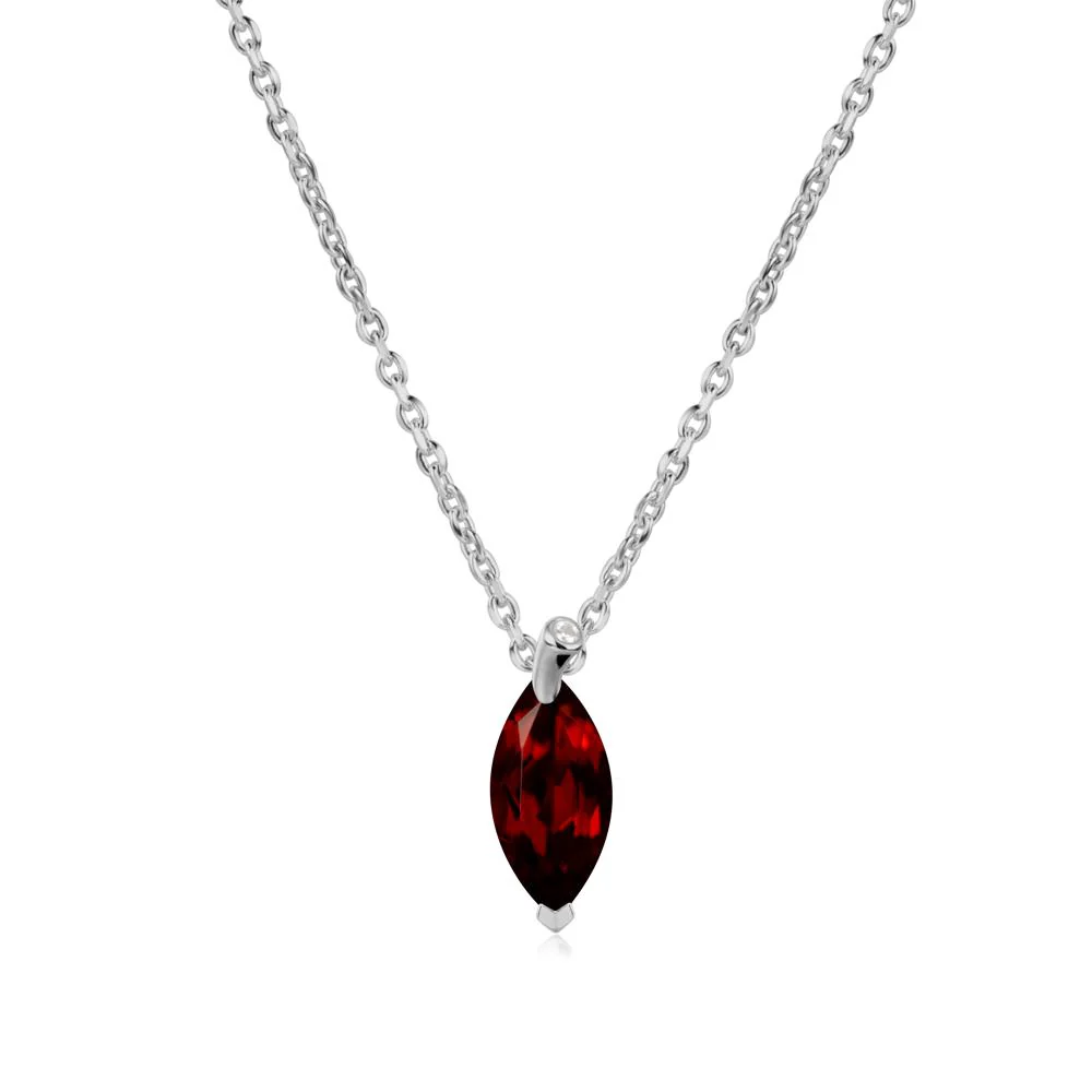 Nature Inspired Leaf Garnet Necklace - Image 8