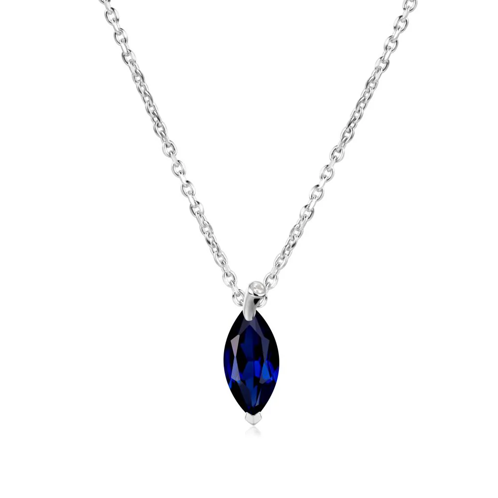 Nature Inspired Leaf Sapphire Necklace - Image 6