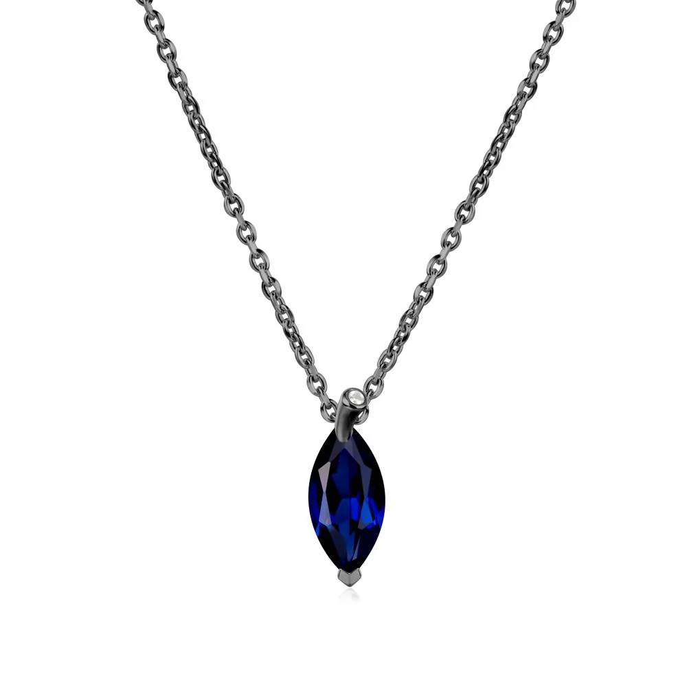 Nature Inspired Leaf Sapphire Necklace - Image 8