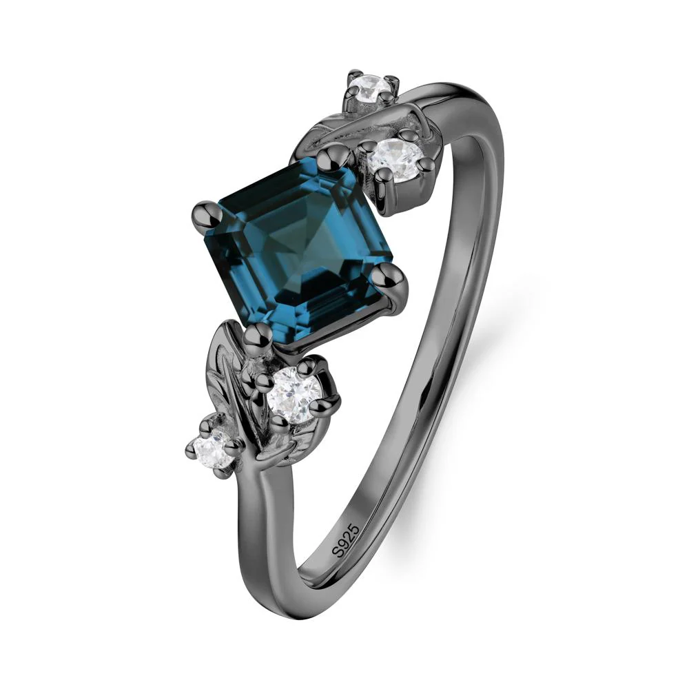 Nature Inspired London Blue Topaz Promise Ring