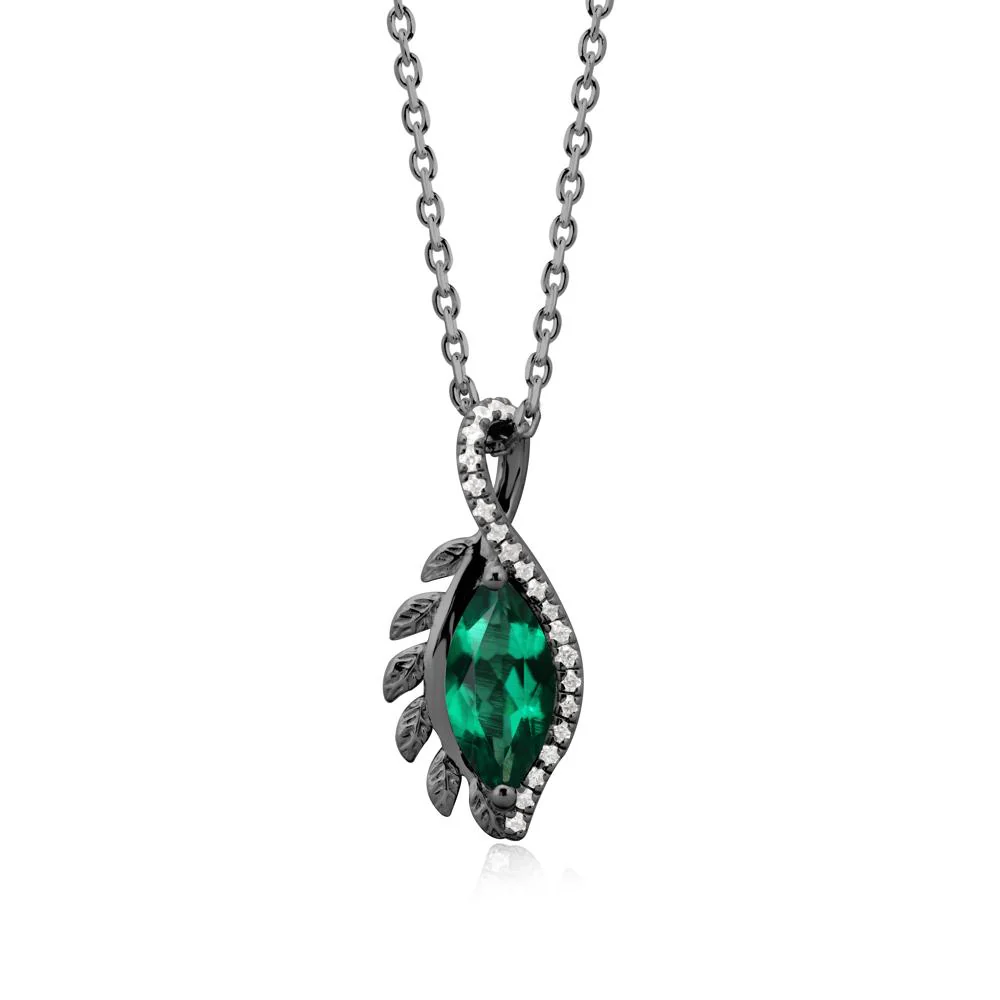 Nature Inspired Marquise Emerald Necklace - Image 8