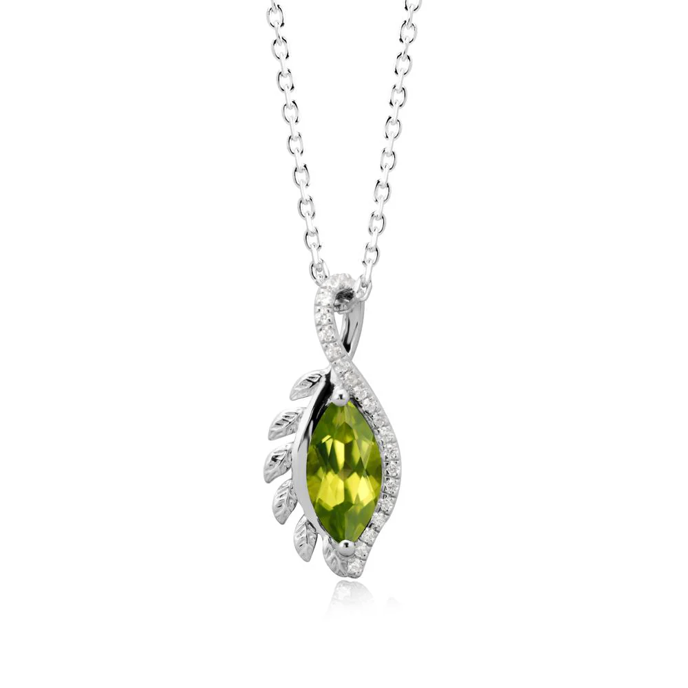 Nature Inspired Marquise Peridot Necklace - Image 2