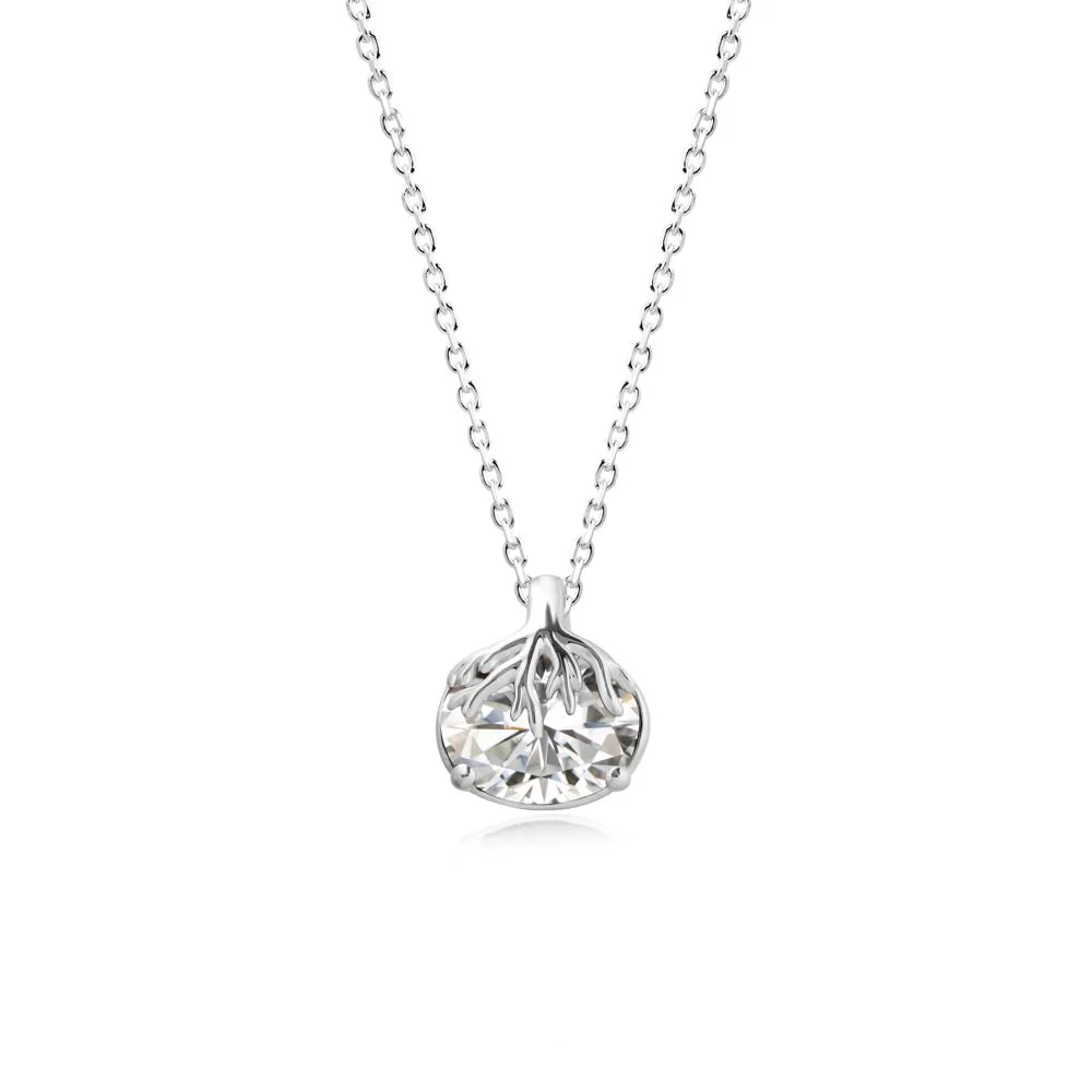 Nature Inspired Oval Moissanite Necklace - Image 5