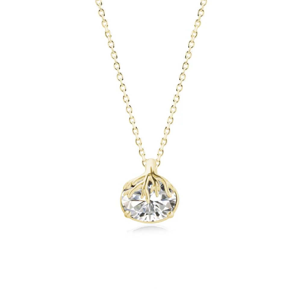 Nature Inspired Oval Moissanite Necklace - Image 6