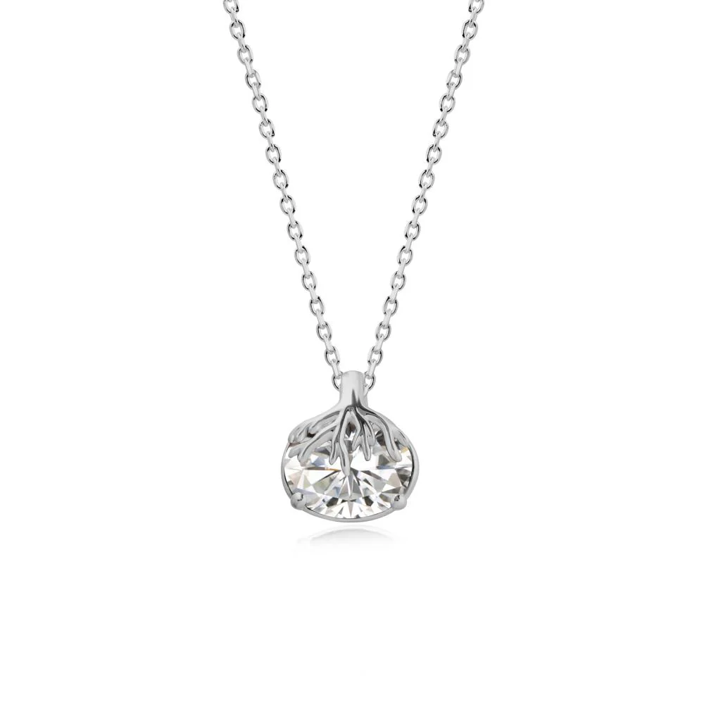Nature Inspired Oval Moissanite Necklace - Image 8