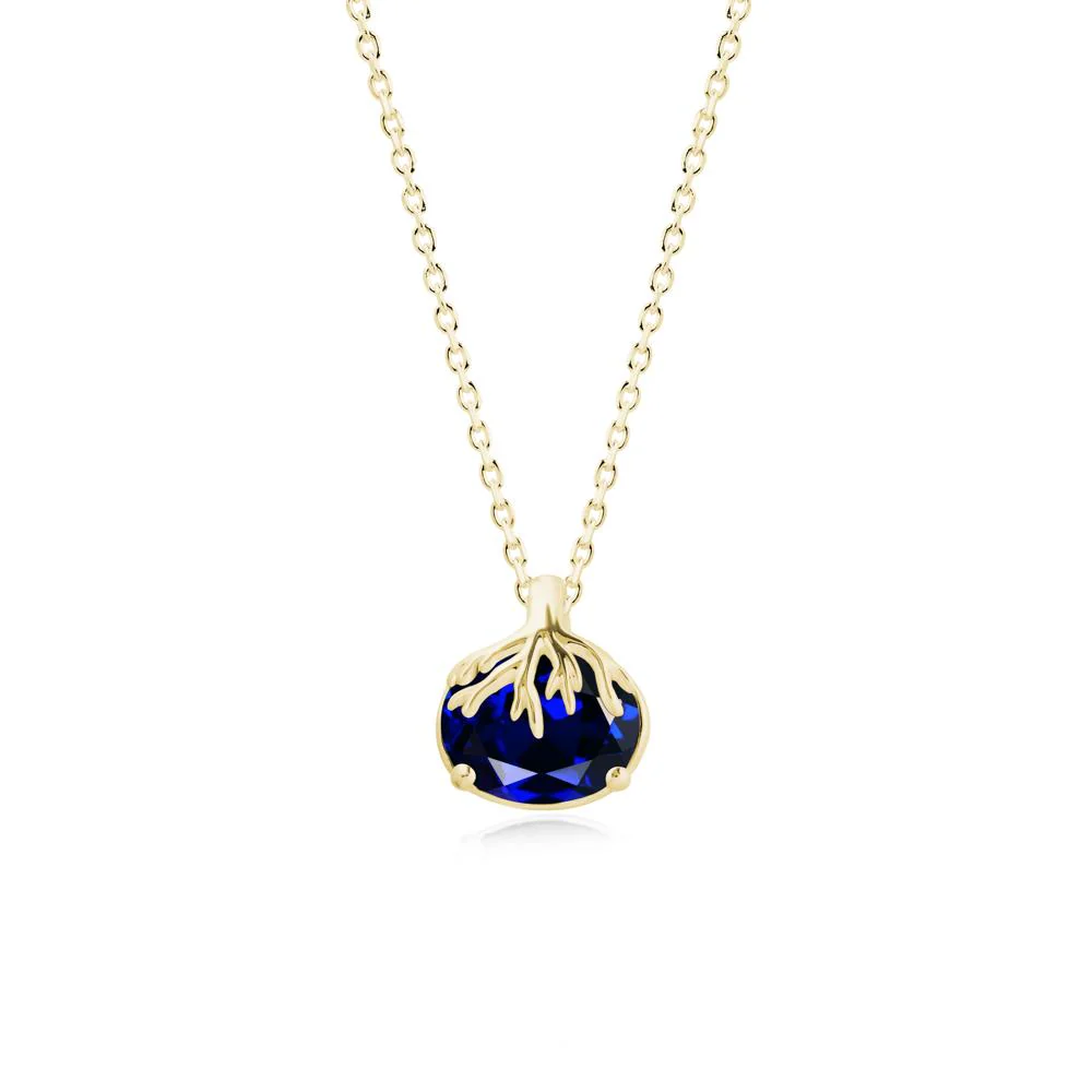Nature Inspired Oval Sapphire Necklace - Image 7