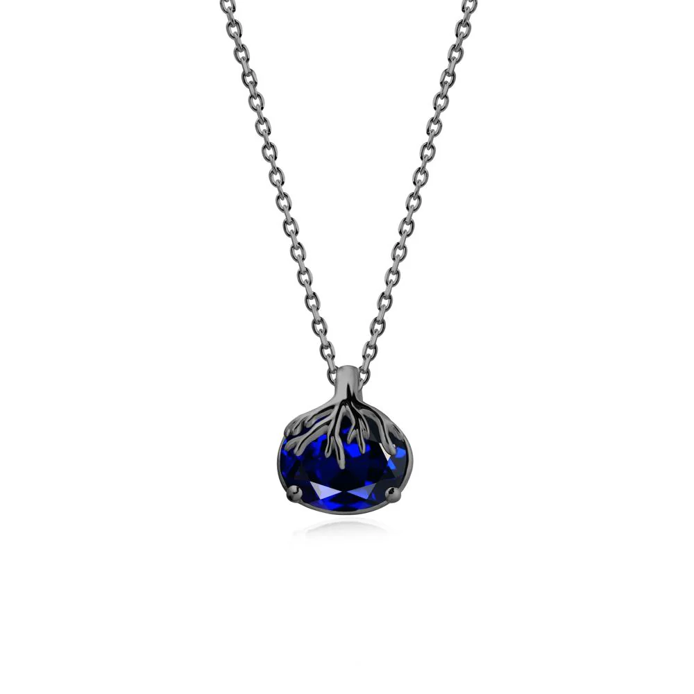 Nature Inspired Oval Sapphire Necklace - Image 8