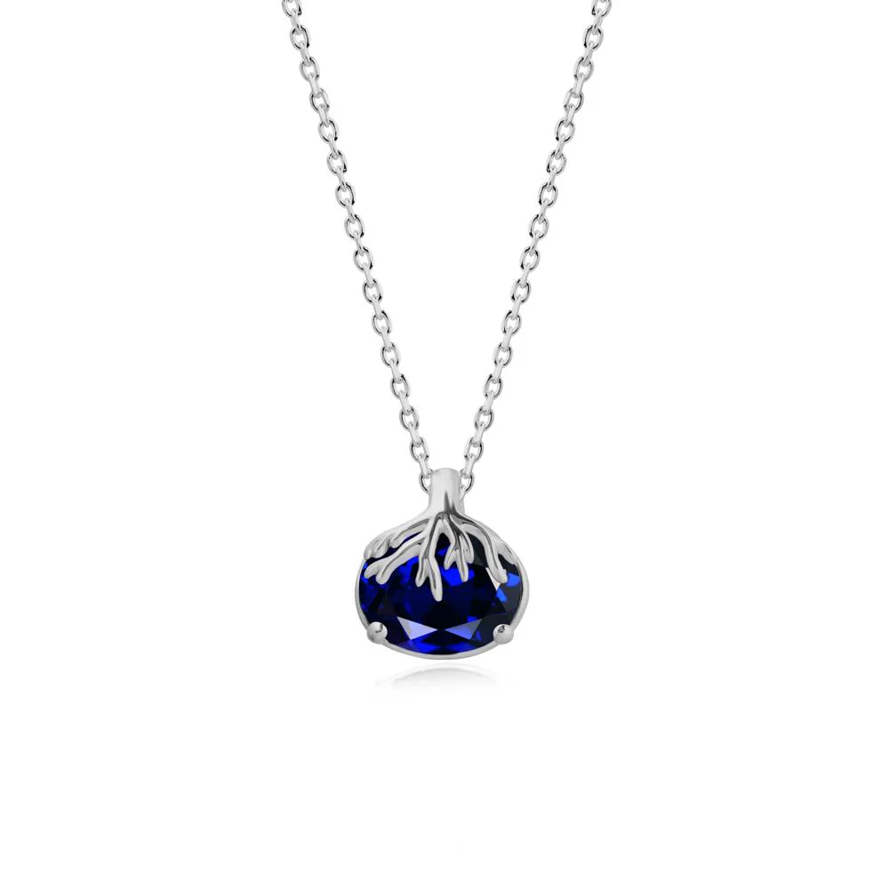 Nature Inspired Oval Sapphire Necklace - Image 9