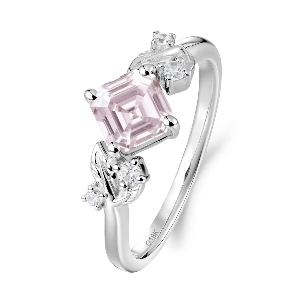 Nature Inspired Pink Cubic Zirconia Promise Ring - Image 2