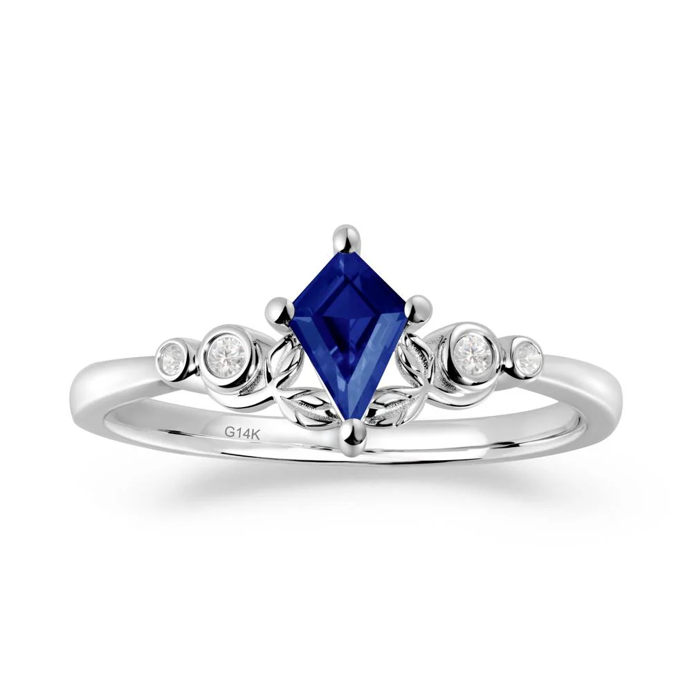 Nature Inspired Sapphire Leaf Wedding Ring
