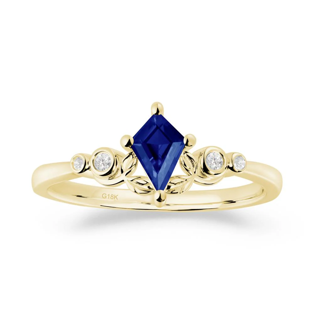 Nature Inspired Sapphire Leaf Wedding Ring - Image 8