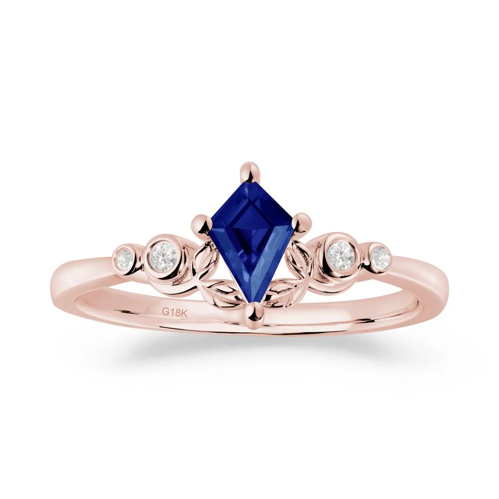 Nature Inspired Sapphire Leaf Wedding Ring - Image 9