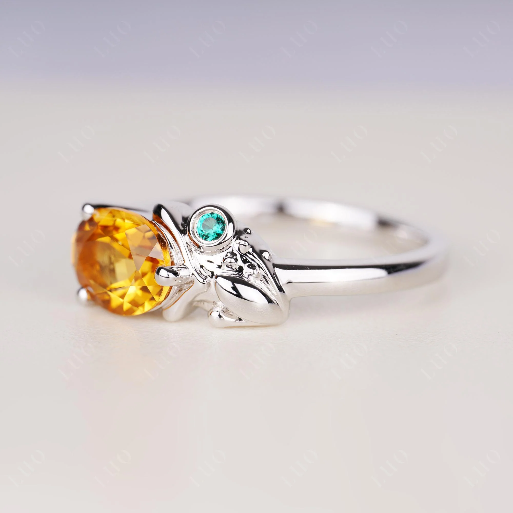 Nature Inspired Toad Citrine Ring - Image 11