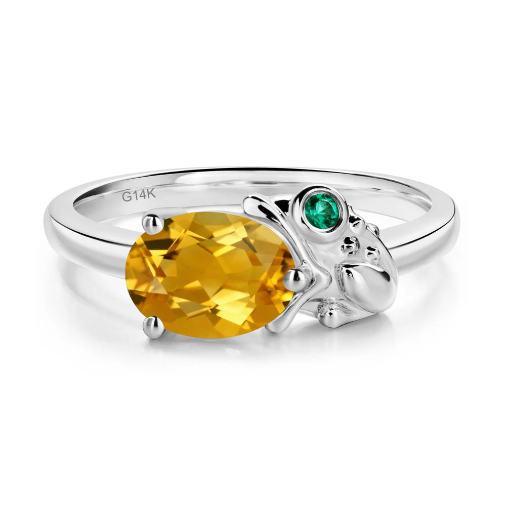 Nature Inspired Toad Citrine Ring - Image 2