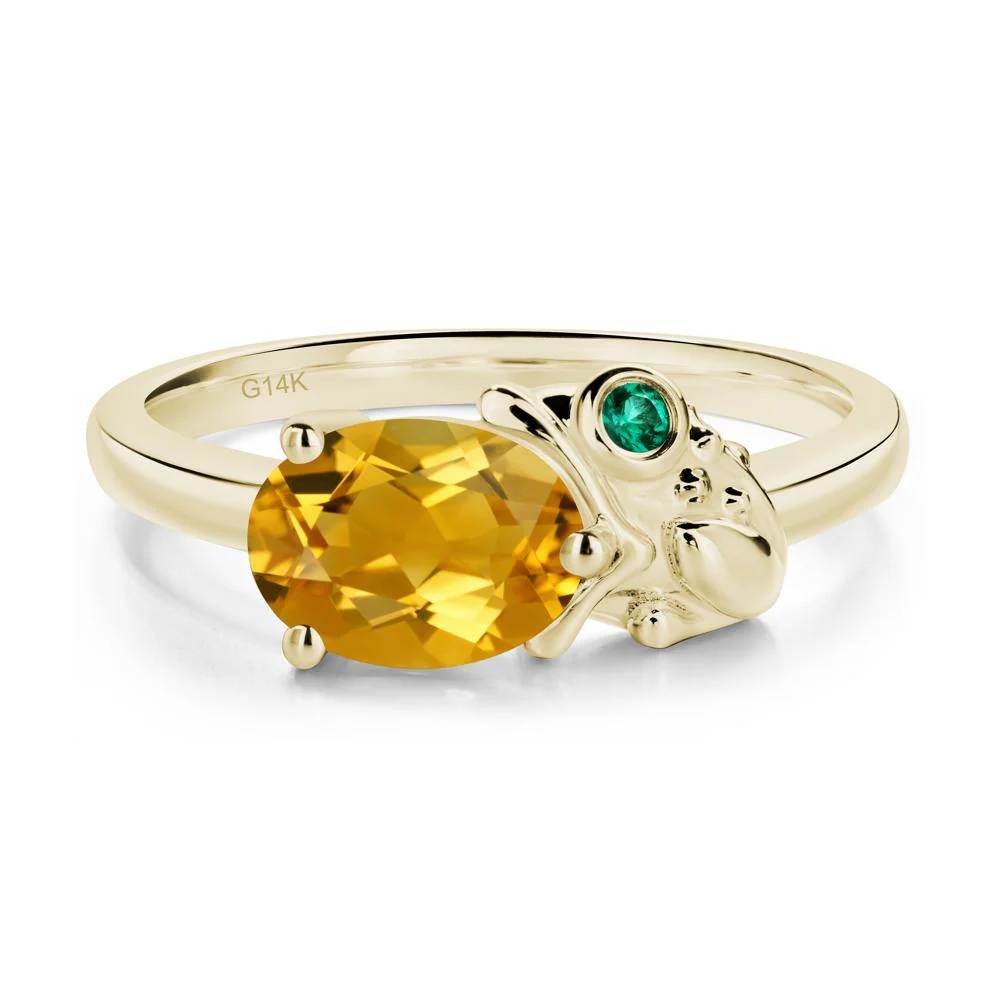Nature Inspired Toad Citrine Ring - Image 3