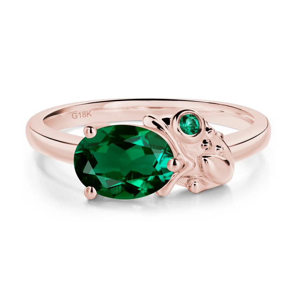 Nature Inspired Toad Emerald and Emerald Ring - Image 4