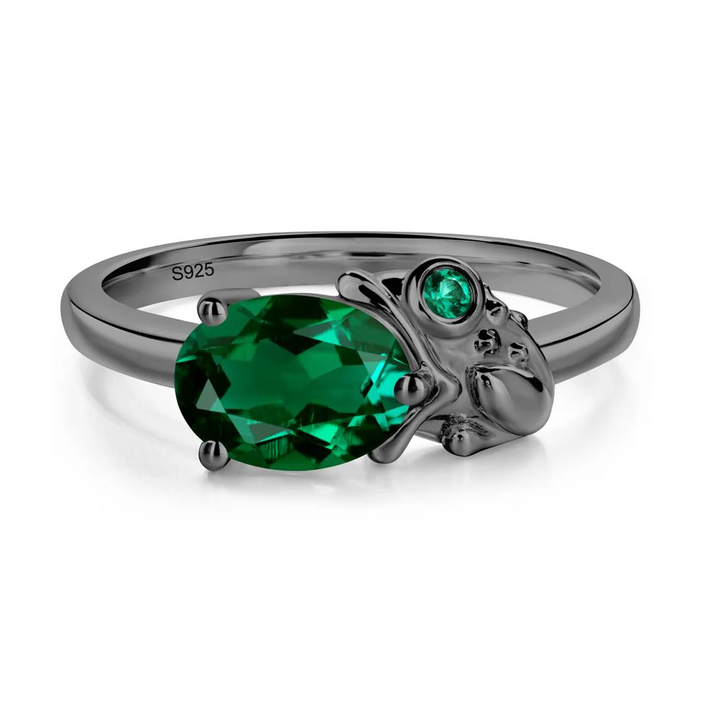 Nature Inspired Toad Emerald and Emerald Ring - Image 7