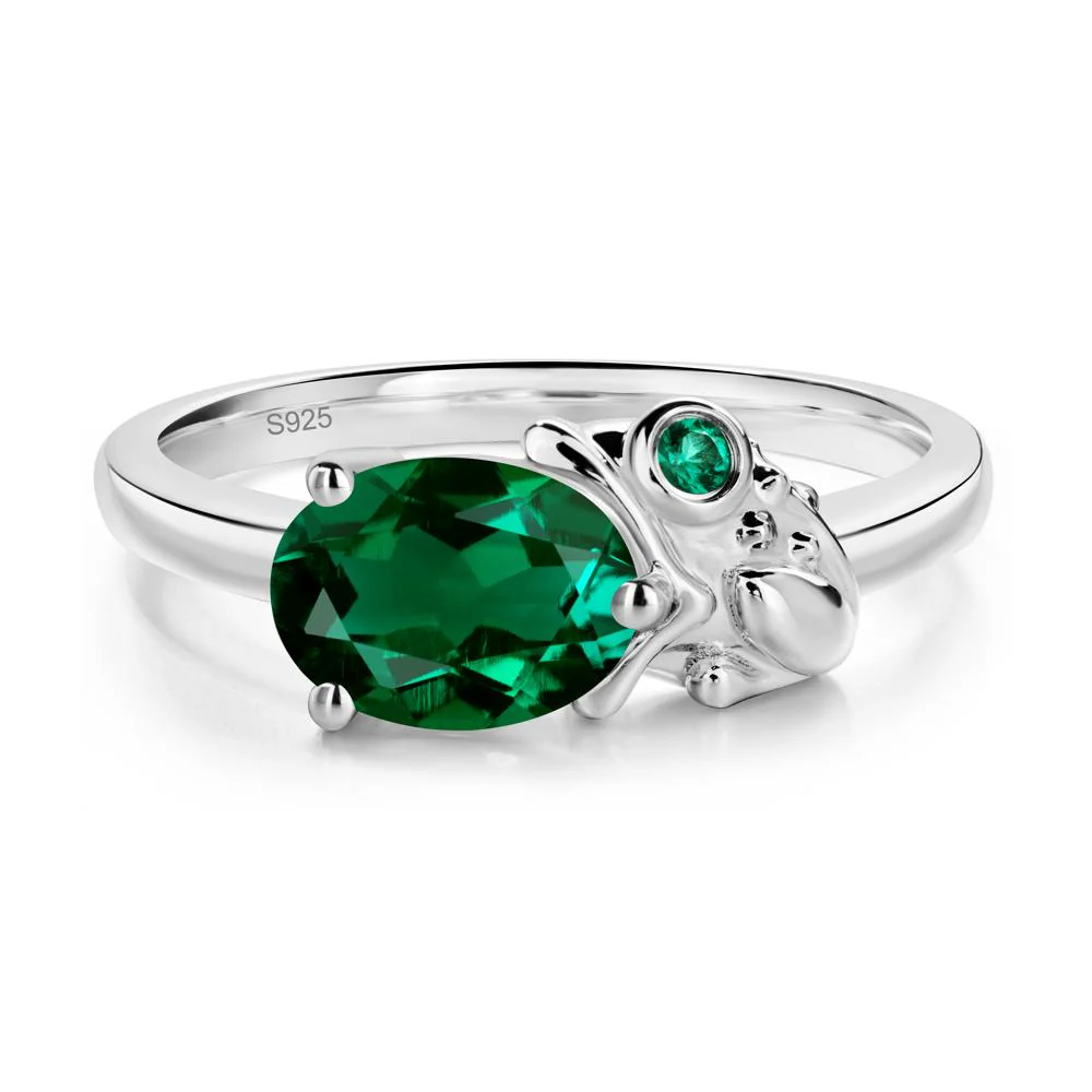 Nature Inspired Toad Emerald and Emerald Ring - Image 9