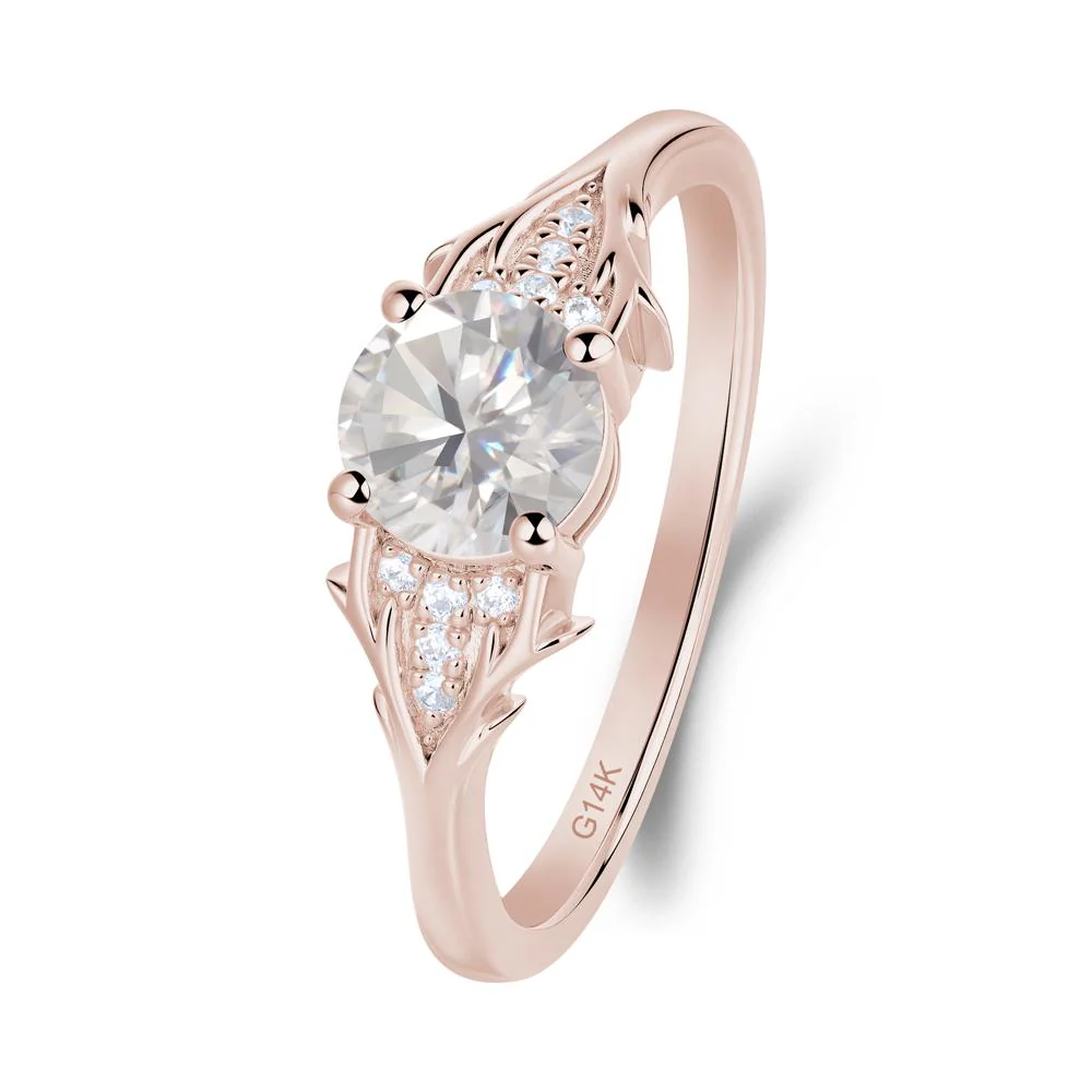 Nature Inspired Twig Textures Cubic Zirconia Ring