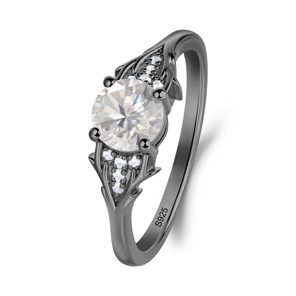 Nature Inspired Twig Textures Cubic Zirconia Ring - Image 4