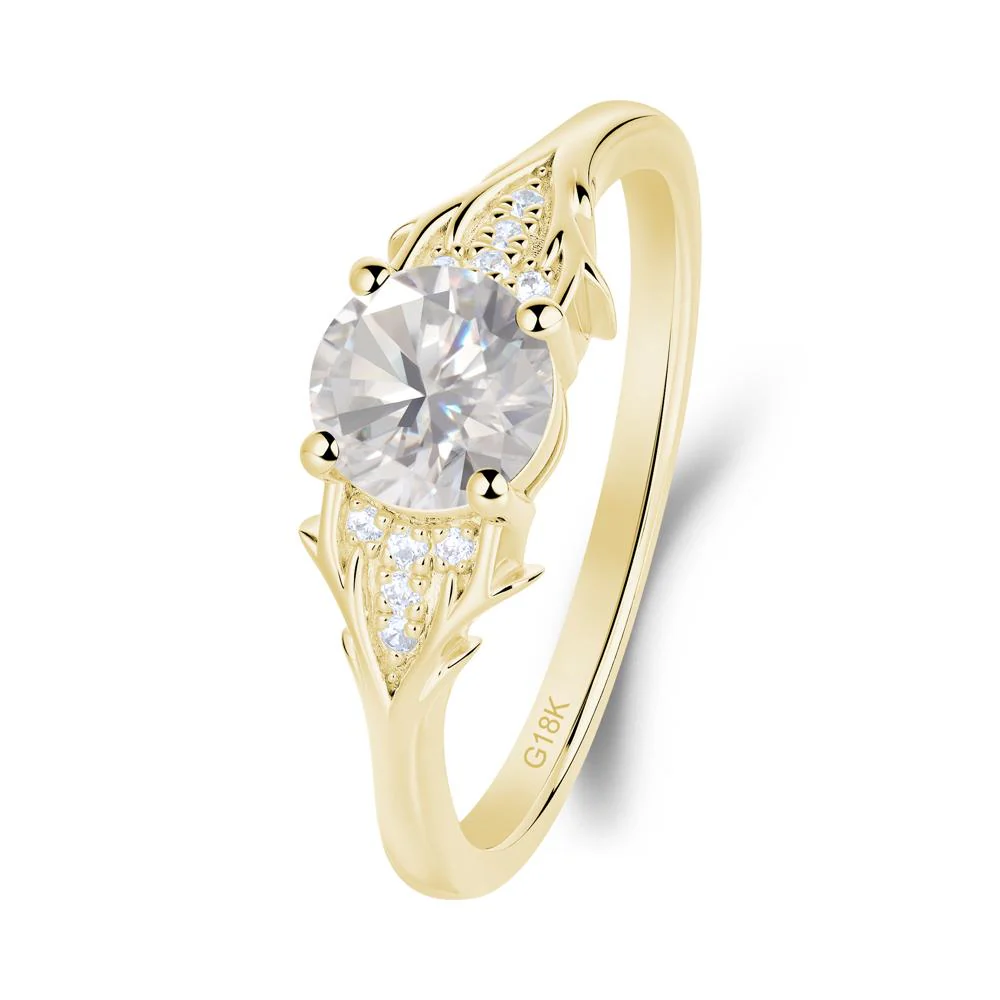 Nature Inspired Twig Textures Cubic Zirconia Ring - Image 5