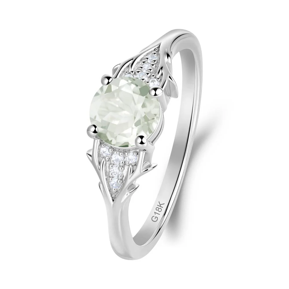 Nature Inspired Twig Textures Green Amethyst Ring - Image 5