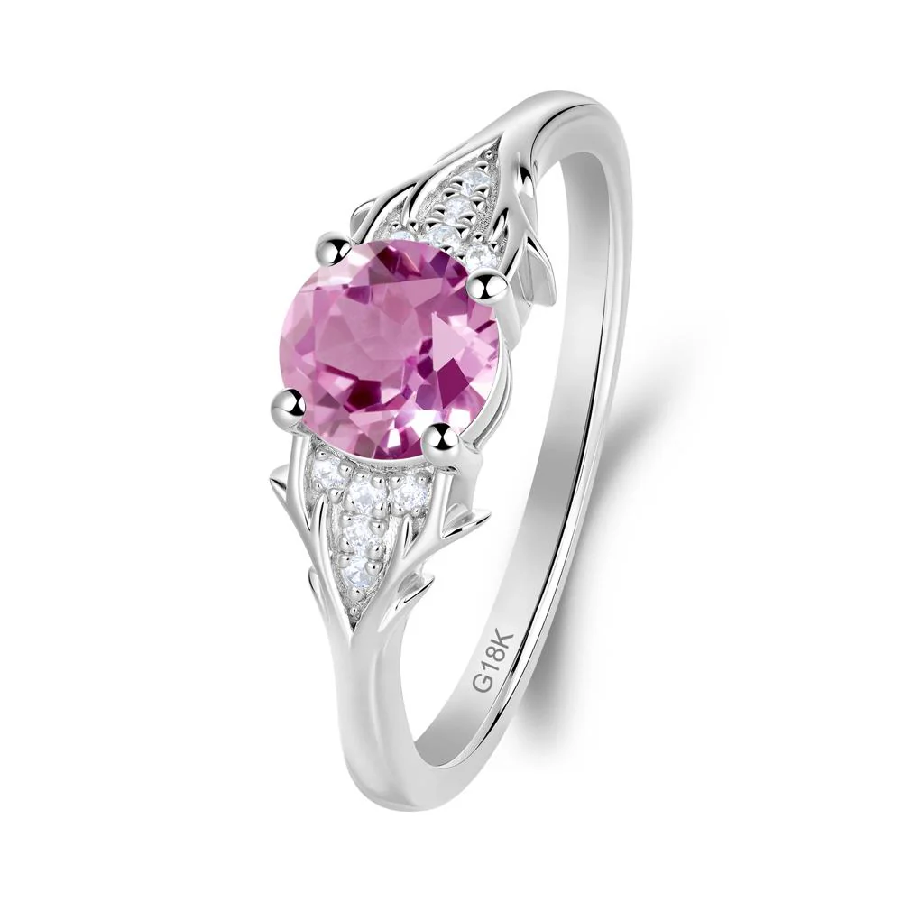 Nature Inspired Twig Textures Pink Sapphire Ring - Image 4