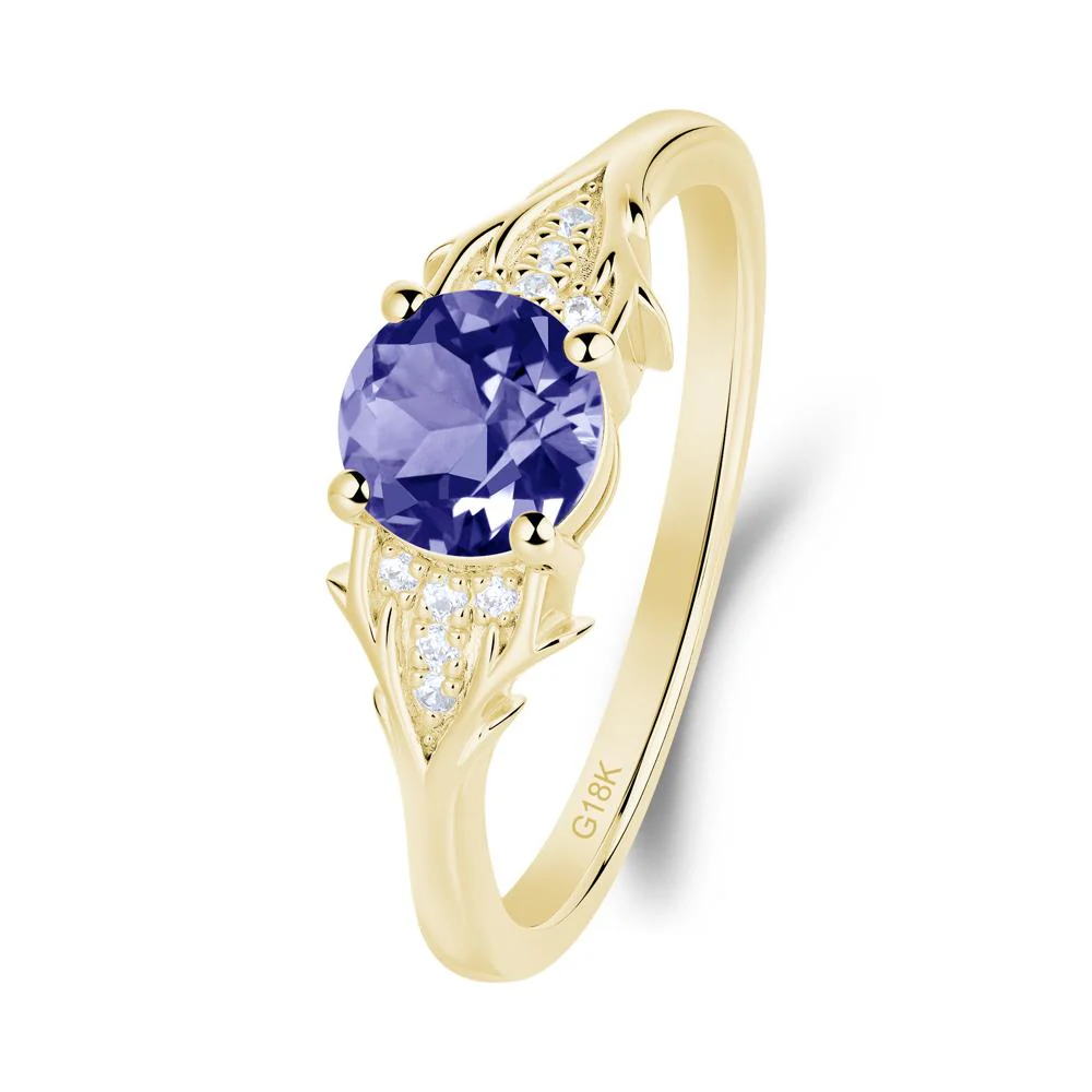 Nature Inspired Twig Textures Tanzanite Ring - Image 2