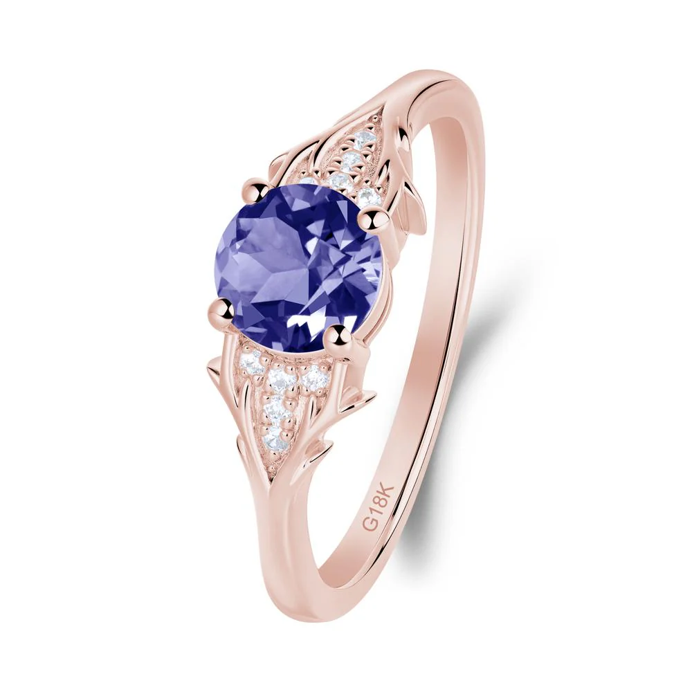 Nature Inspired Twig Textures Tanzanite Ring - Image 3