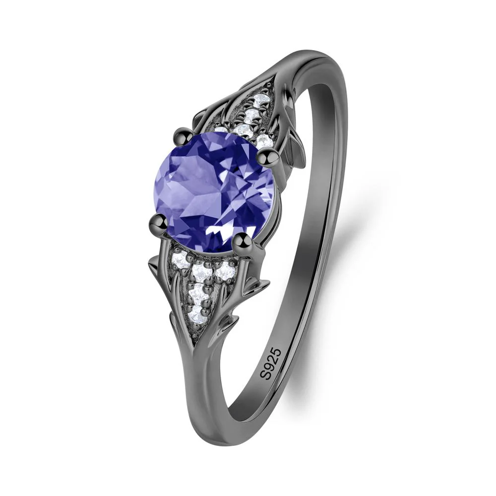 Nature Inspired Twig Textures Tanzanite Ring - Image 7