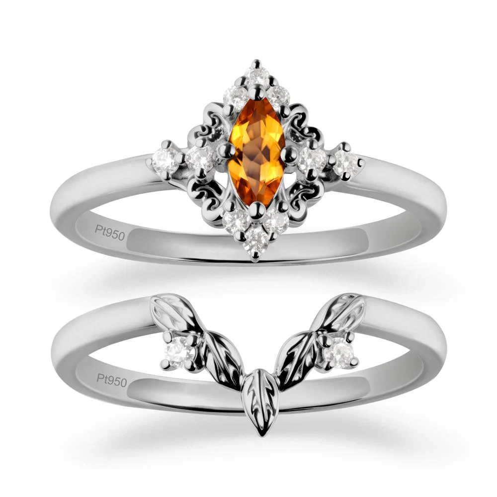 Nature Leaf Citrine Ring Sets - Image 8